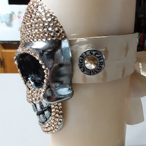 Chrome Angels So-Cal Swarovski Crystal Skull Belt Chrome angels skull belt - Gem main image 3